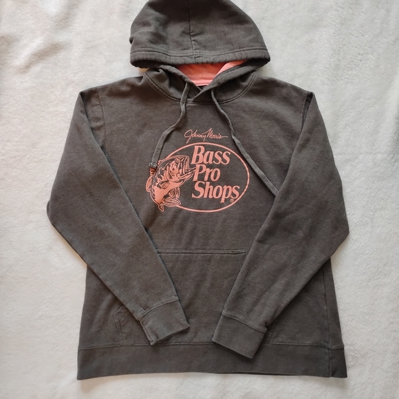 Bass Pro Shops Charcoal and Pink Hoodie for Women - Picture 1 of 4